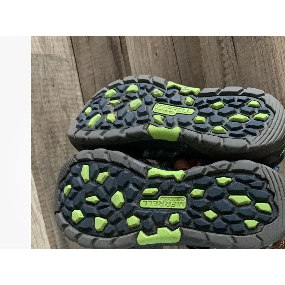 Merrell Hydro Hiker Sport Water‎ Sandals Youth Boys Size 3 Navy Green MC53375